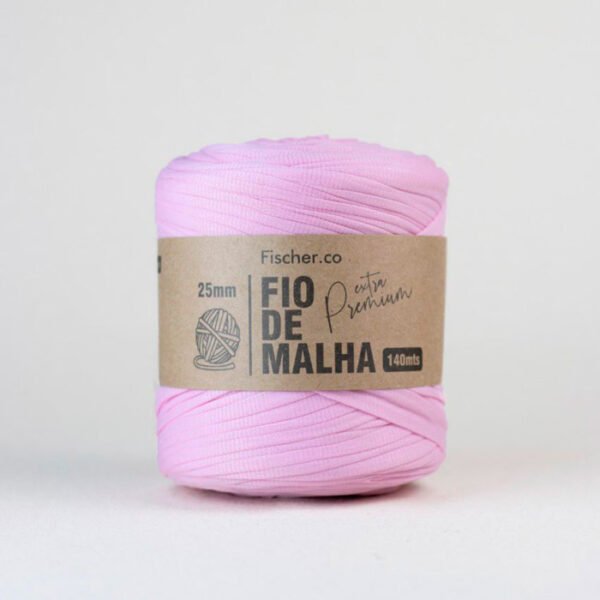 Fio de Malha Extra Premium 25mm - Rosa Claro