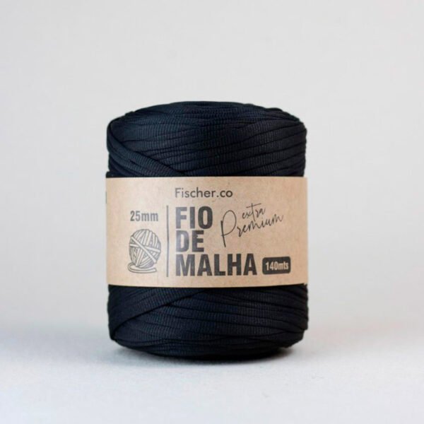 Fio de Malha Extra Premium 25mm - Preto